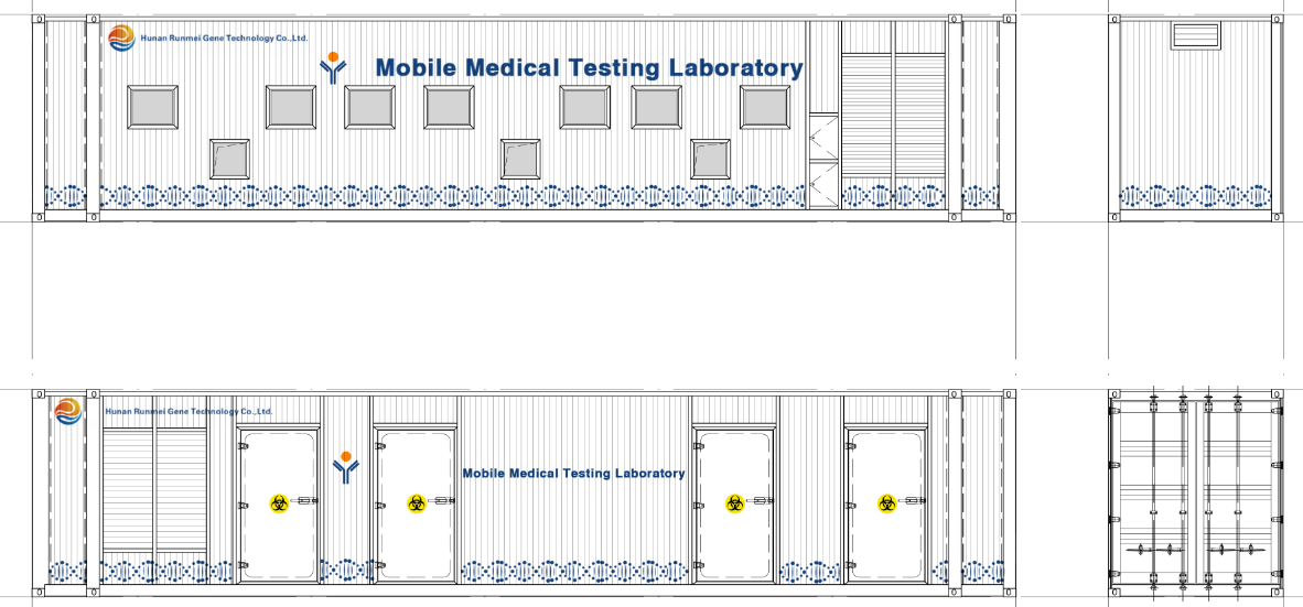Laboratoire de test médical mobile BSL 2 pour le virus corona