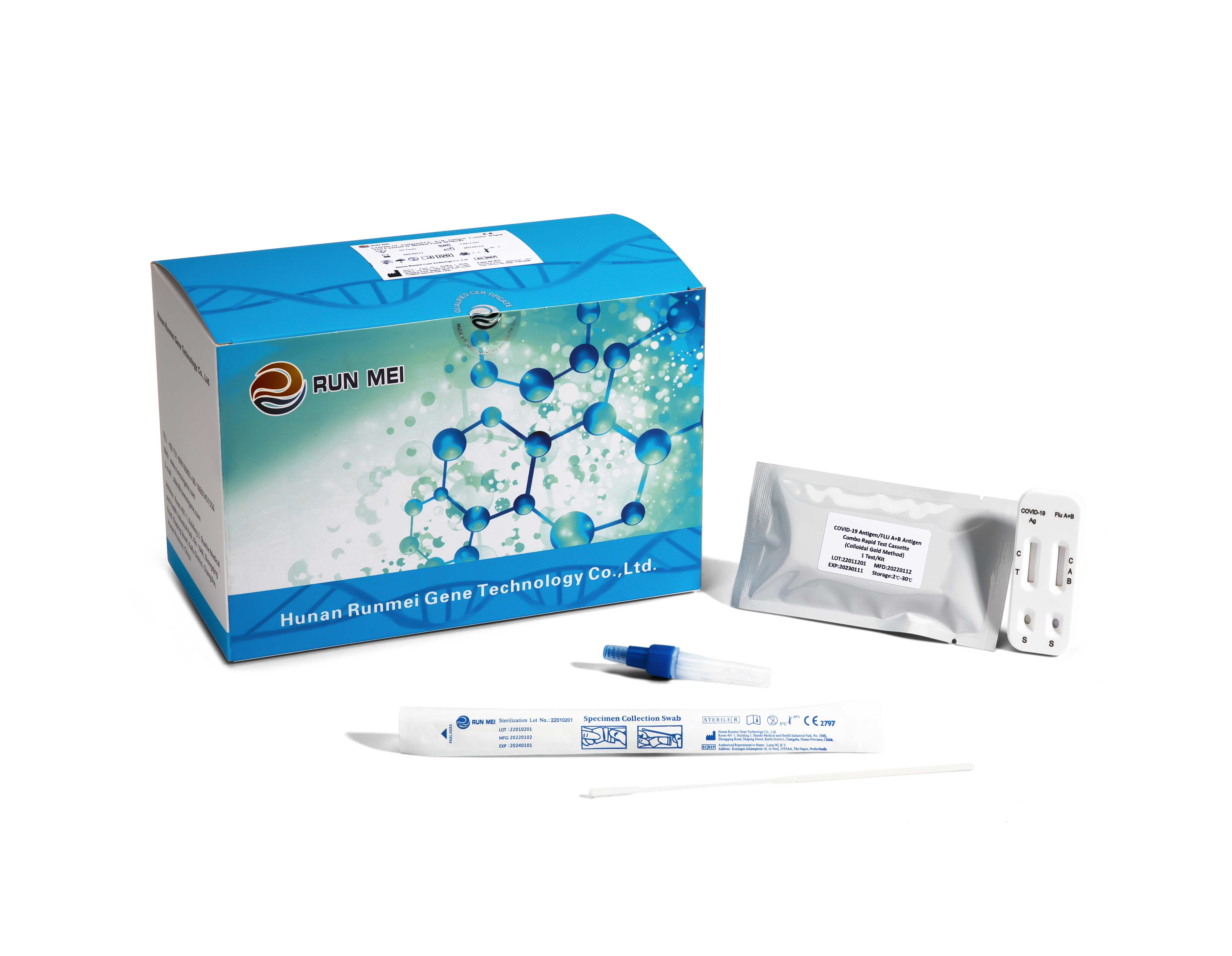Kit de test antigène SARS-CoV-2 et Flux A + B approuvé par CE